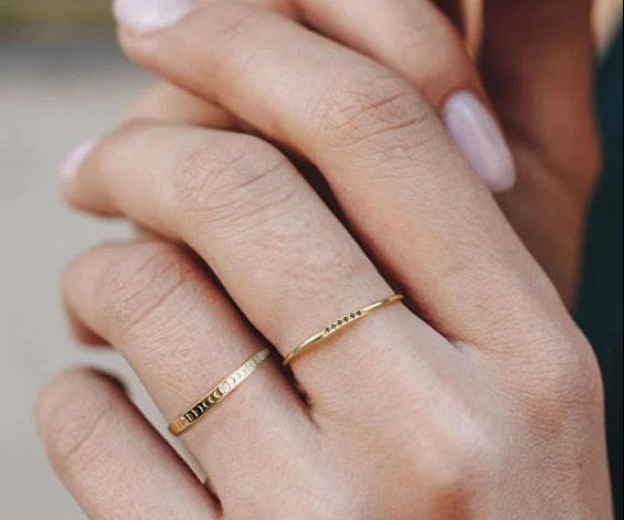 Sterling Silver 925 Black Zircon Gold Plated Ring