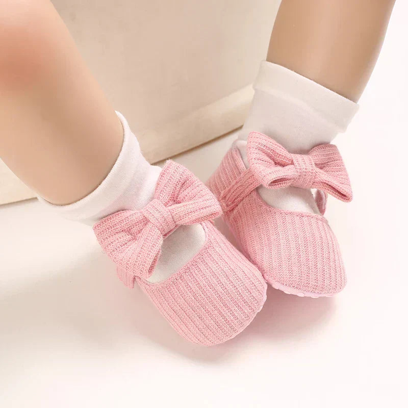 Newborn Baby Girl Casual Anti-Slip Bow Princess Shoes