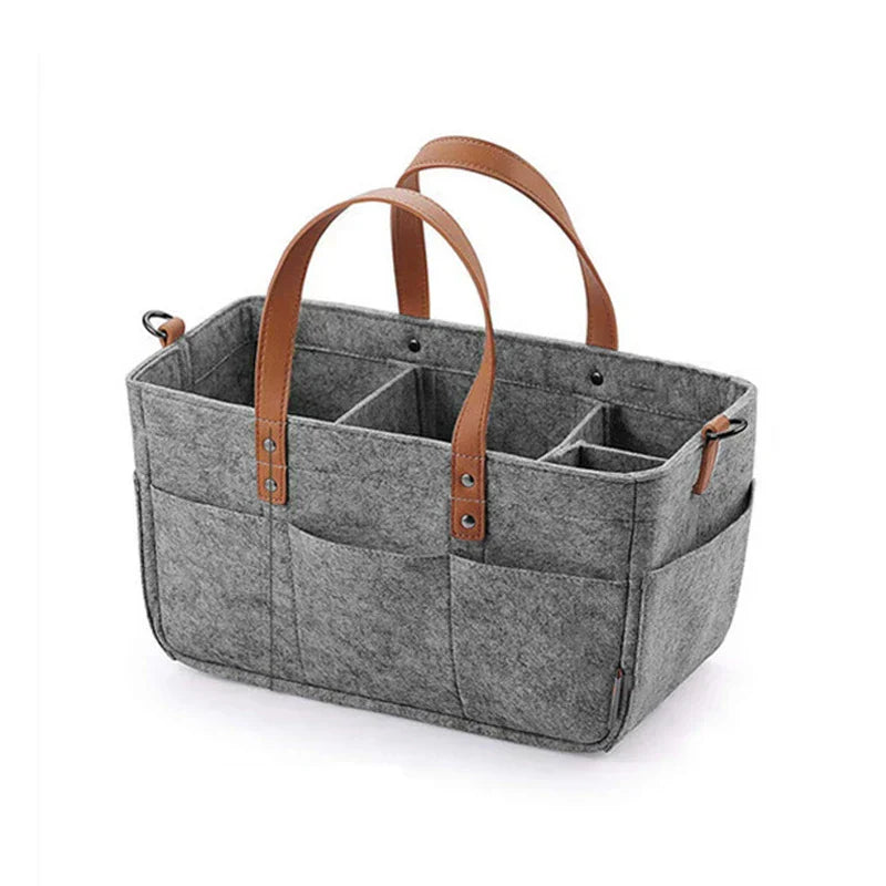 Baby Felt Storage Nursery Organizer Basket with Handle
