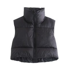 Woman Warm Puffer Sleeveless Vest Jacket