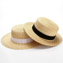 Women Accessories Wheat Panama Wide Brim Straw Hat