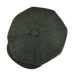 Men Classic Woolen Herringbone Gatsby Hat