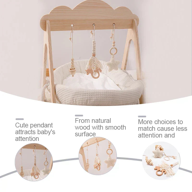 Baby Classic Wooden Teether Activity Gym