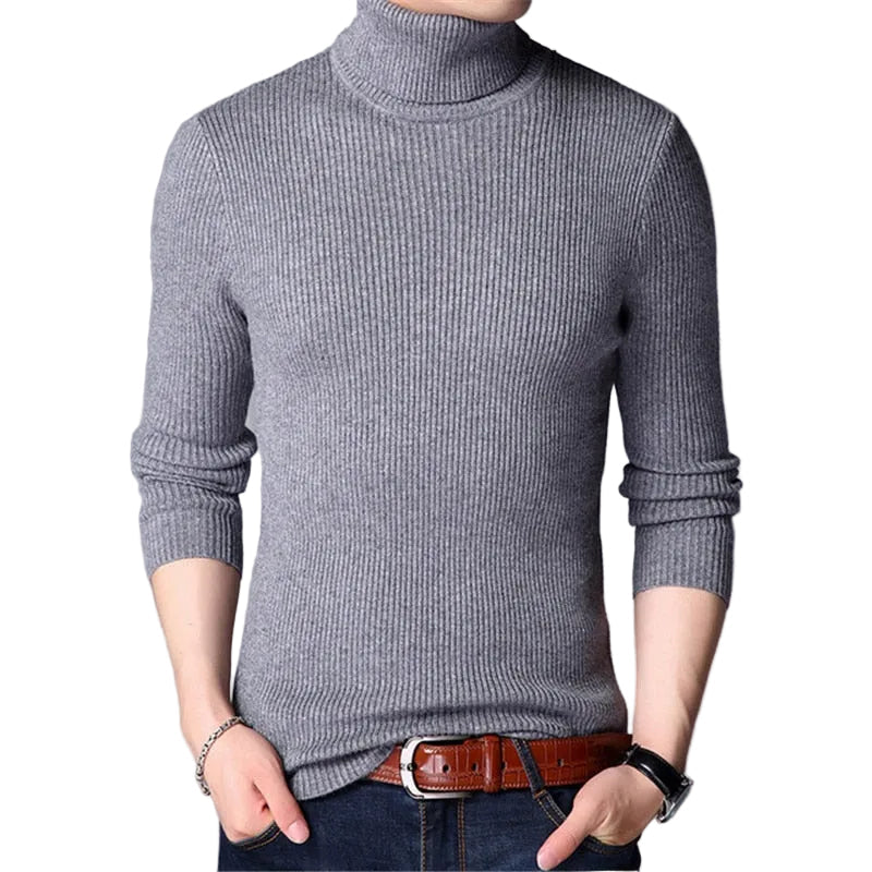 Men Knitted Cashmere Woolen Turtleneck Sweaters