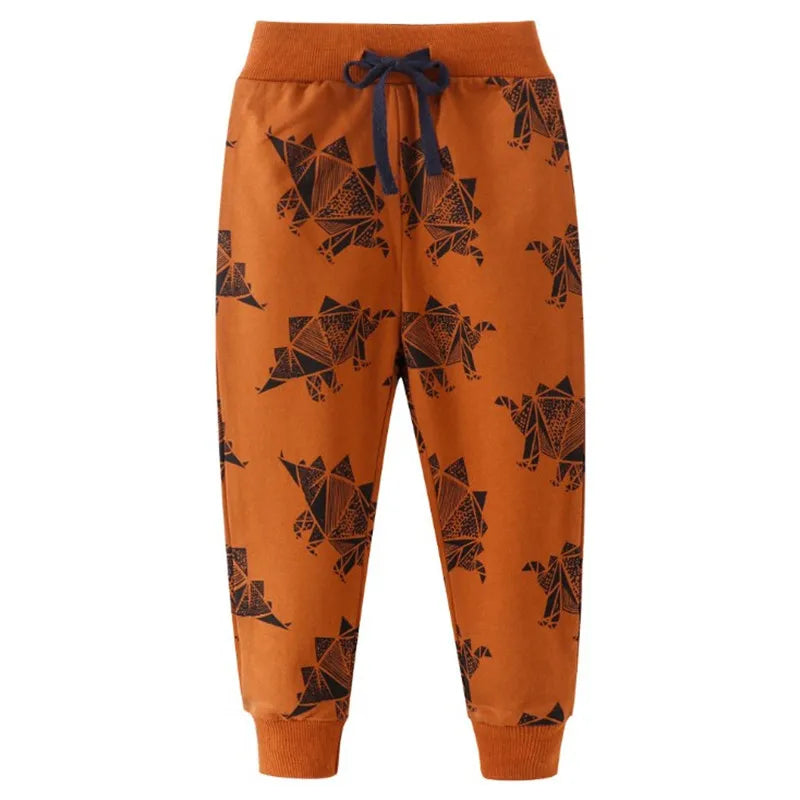 Kids Boys Animals Print Warm Sweat Pants