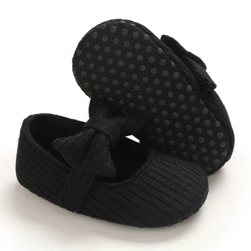 Newborn Baby Girl Casual Anti-Slip Bow Princess Shoes