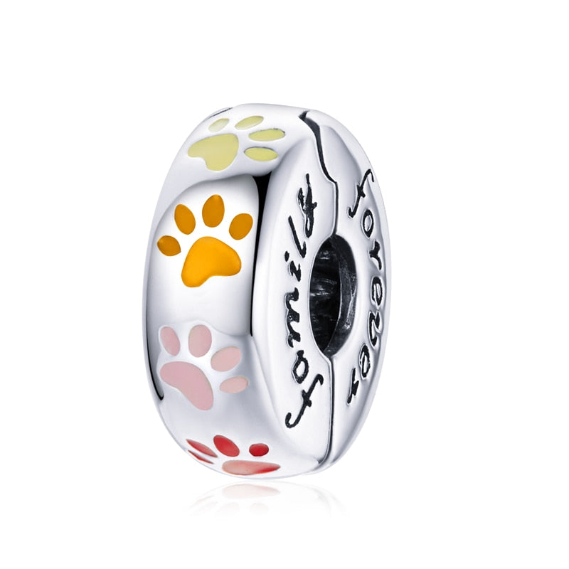 Sterling Silver 925 Zirconia Beads Cat Charms