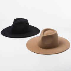 Accessories Unisex Classical Wide Brim Winter Fedora Hat