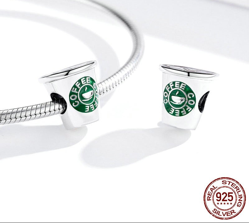 Sterling Silver 925  Coffee Cup Charm