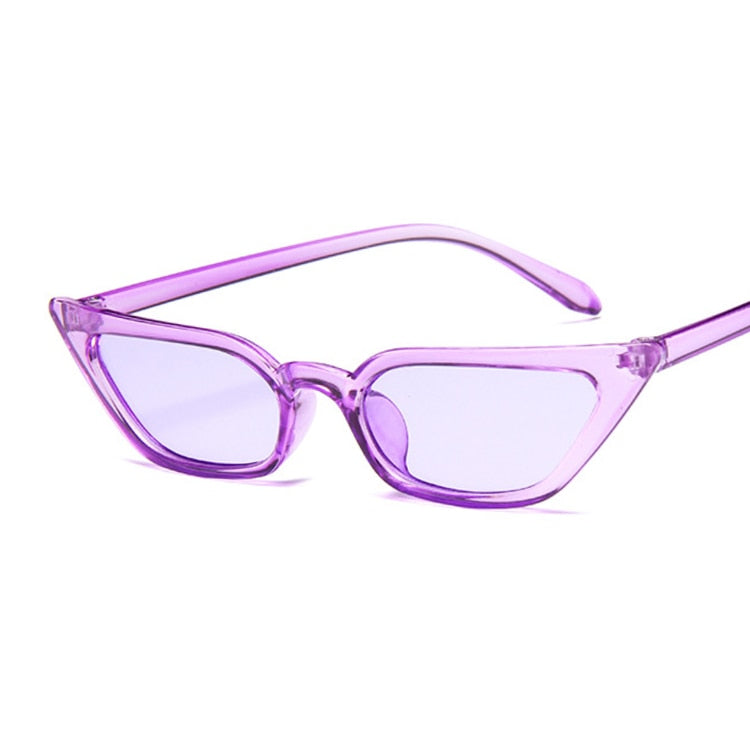 Woman Vintage Cat Eye Mirror Reflective Sunglasses UV400
