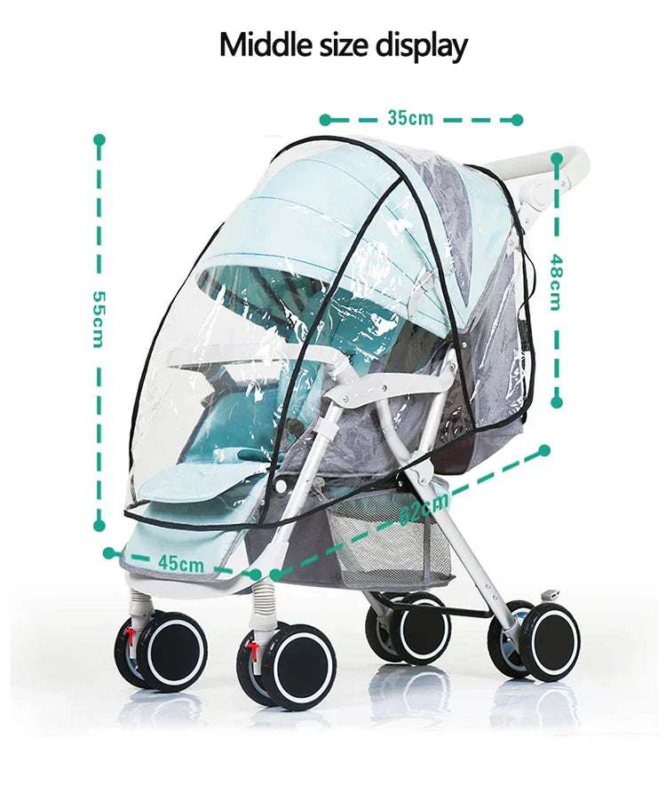 Accessories Kids Waterproof Transparent Stroller Weather Cover