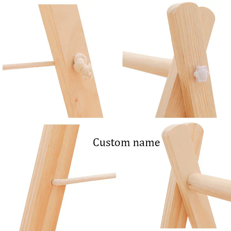 Baby Natural Wooden Hanging Baby Toy Mobile Gym