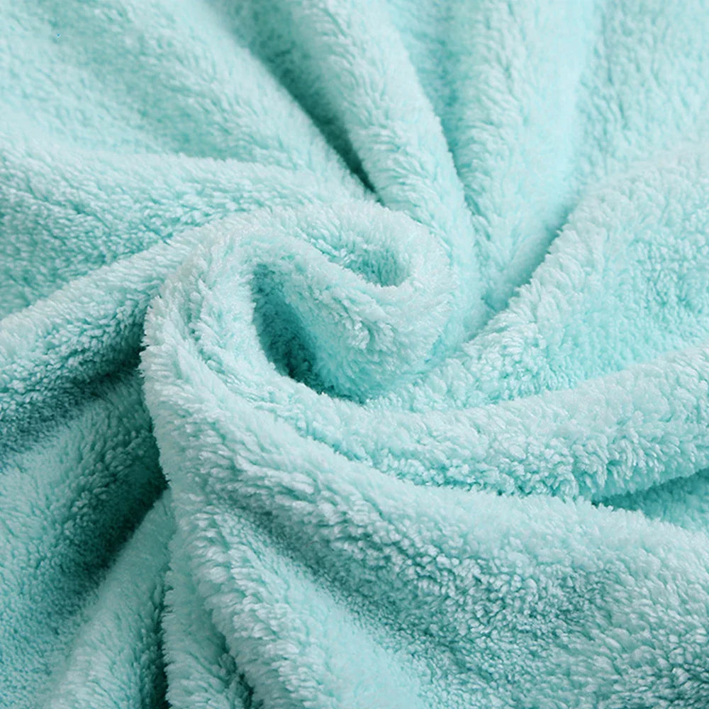 Baby Infants Velvet Fleece Hooded Bathing Towel