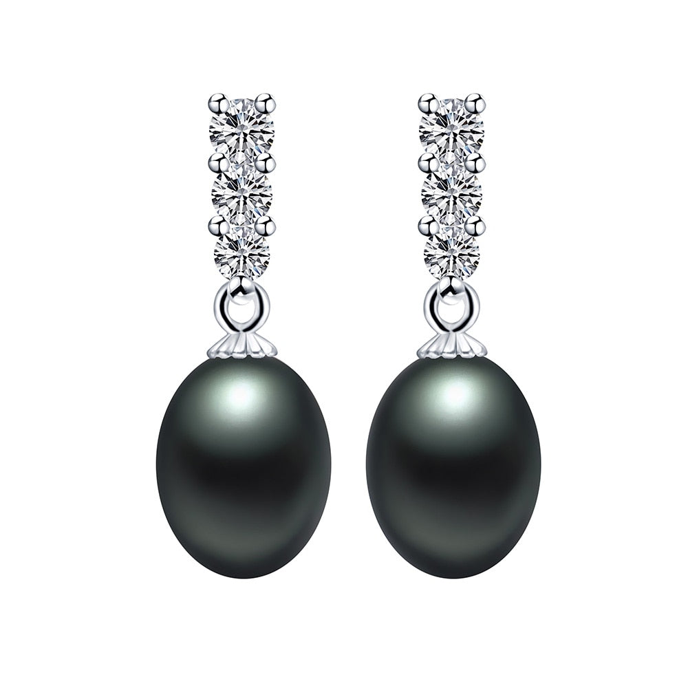 Sterling Silver 925 Pearl Drop Earrings