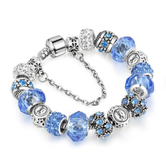Women 12 Constellation Crystal Charm Bracelets