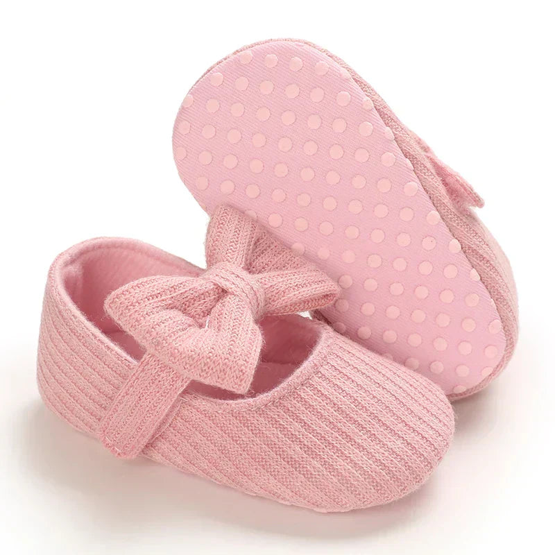 Newborn Baby Girl Casual Anti-Slip Bow Princess Shoes