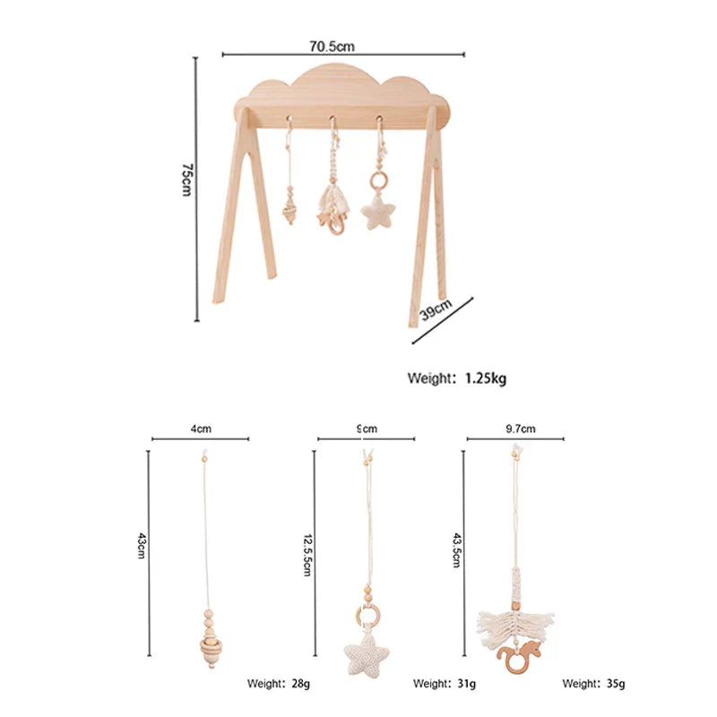 Baby Classic Wooden Teether Activity Gym