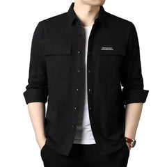 Men Casual 100% Cotton Long Sleeve Shirt