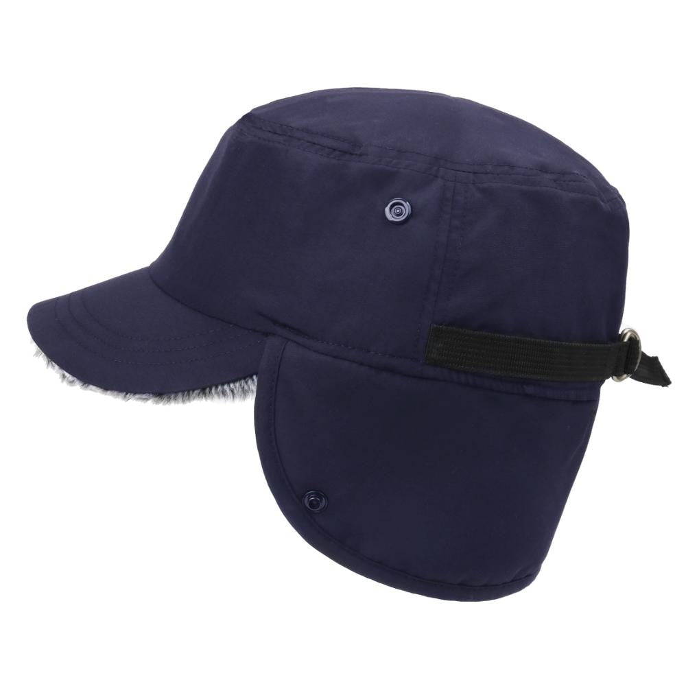 Unisex Waterproof Winter Brimmed Plush Earflap Cap