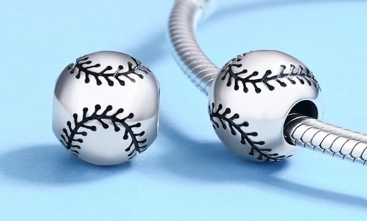 Sterling Silver 925 Ball Series Charm Pendant Fit Bracelet