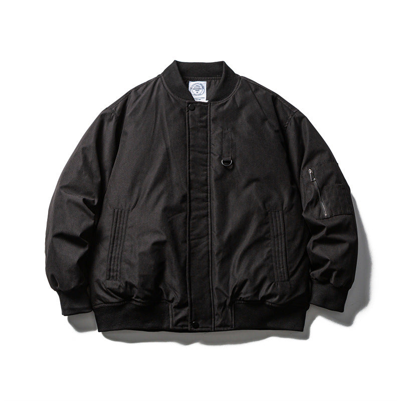 Men Winter Duck Down Retro Bomber Jacket