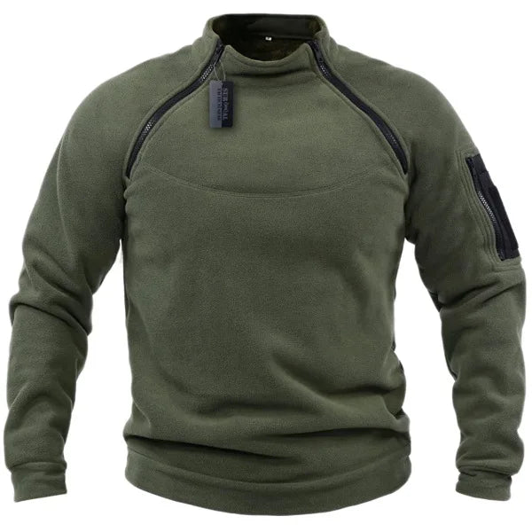 Mens Activewear Zipper Sweatshirt Fleece Pullover