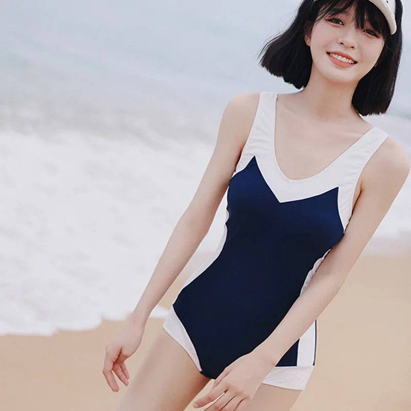 Women Classic Open Back Swimsuit