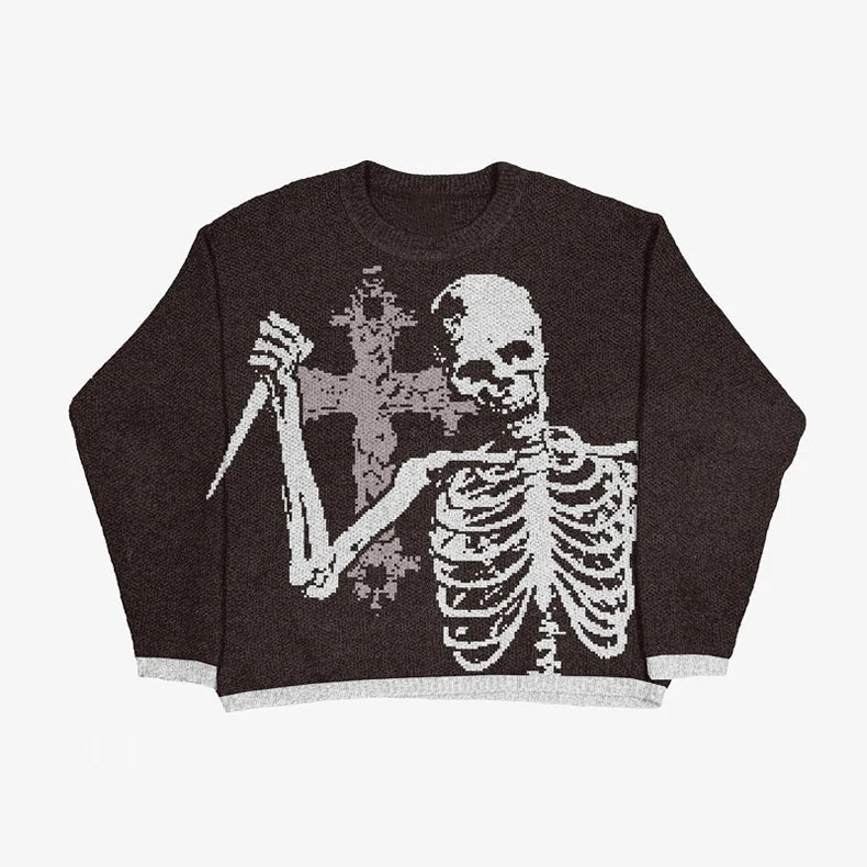 Women Anime Knit Vintage Cashmere Sweater