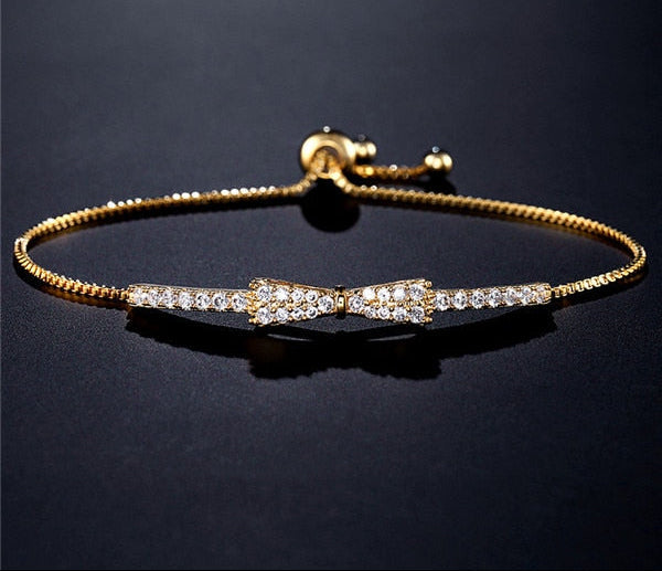 Women Elegant CZ Rose Gold Bracelets