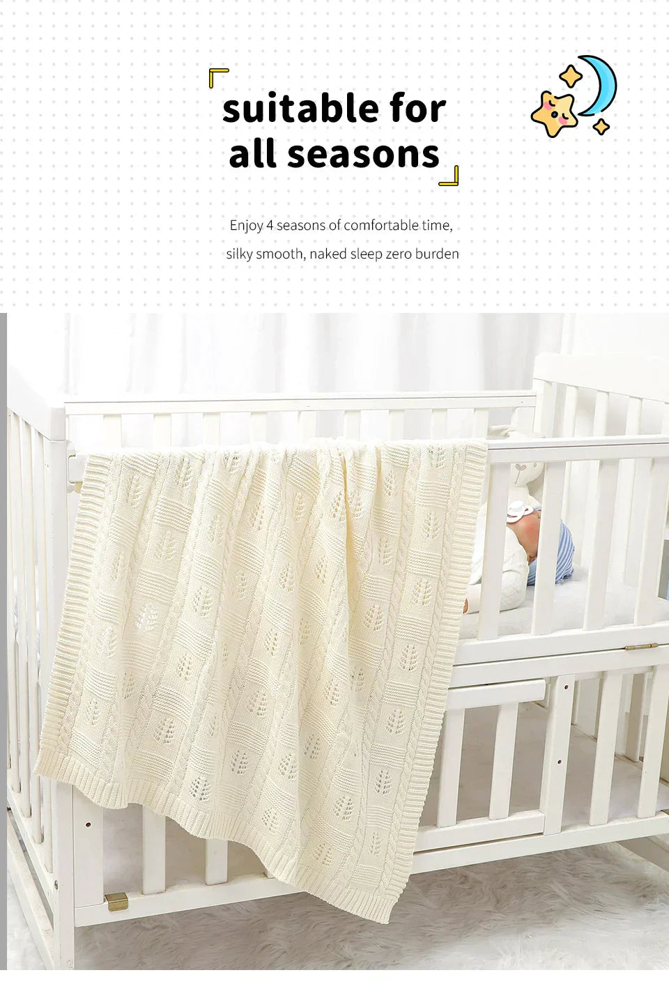 Baby Newborn Swaddle Wrap Knit Blankets