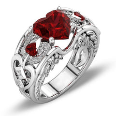 Women Multicolor Heart shape Zircon Ring