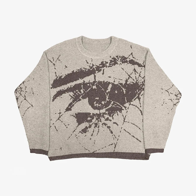 Women Anime Knit Vintage Cashmere Sweater