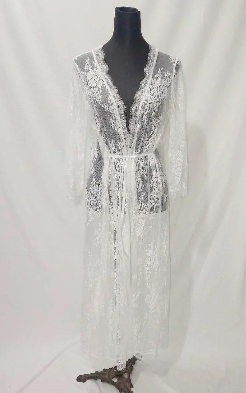 Women Bridal Robes Lace Nightgowns Lingerie