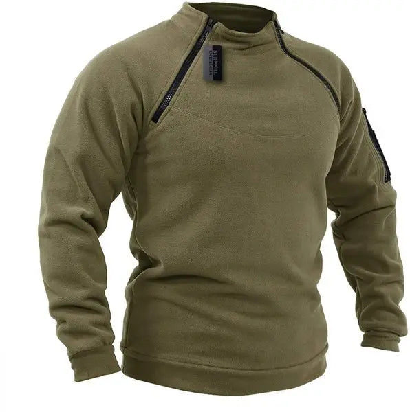Mens Activewear Zipper Sweatshirt Fleece Pullover