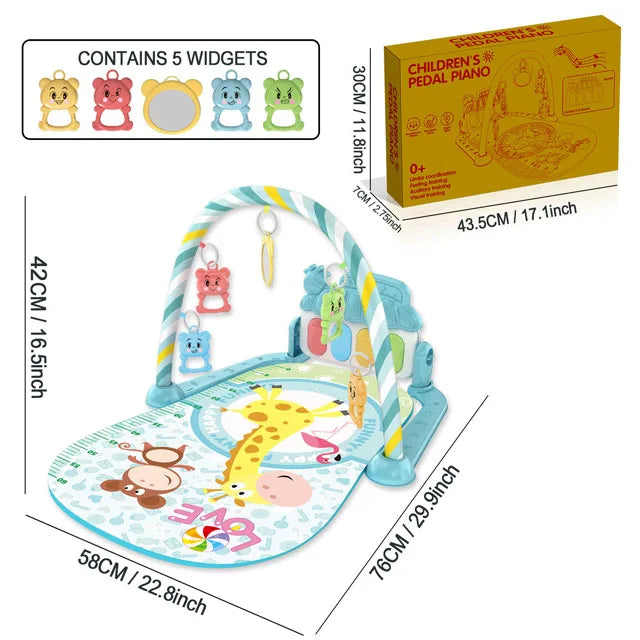 Baby Newborn Toddler Pedal Piano Musical Fitness Gym Play Mat