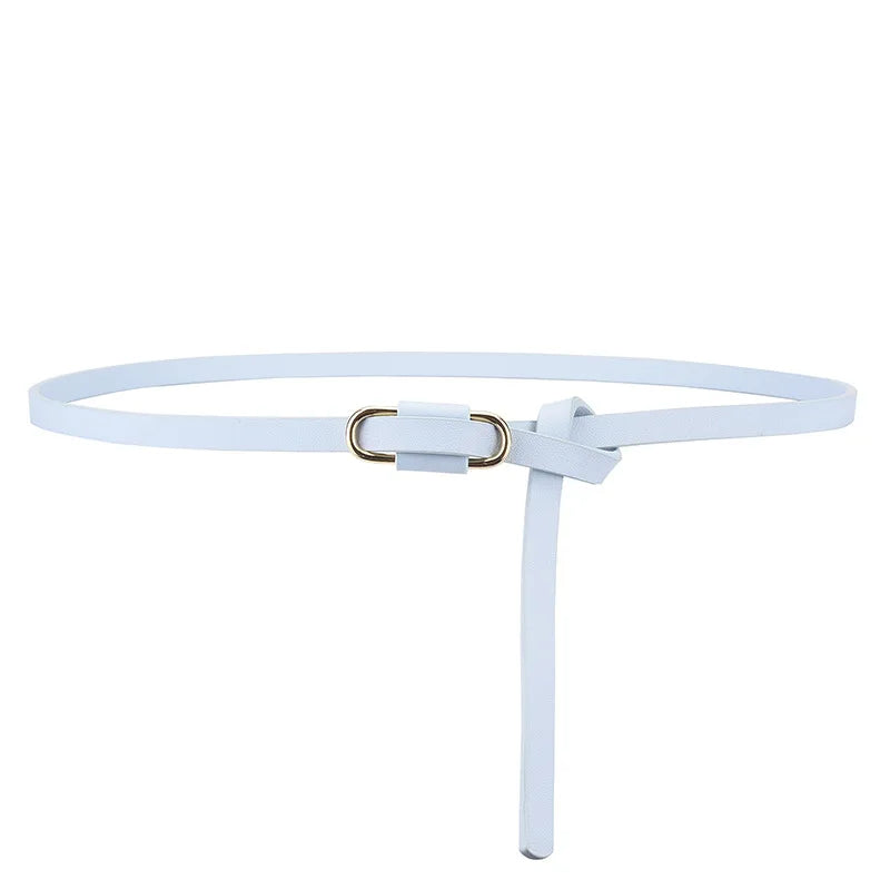 Accessories Women Versatile Knotted Dress Shirt Thin Belts