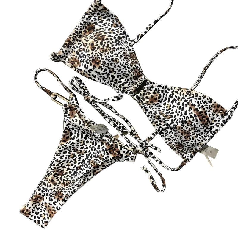 Woman 2-piece Floral Print Swimsuit