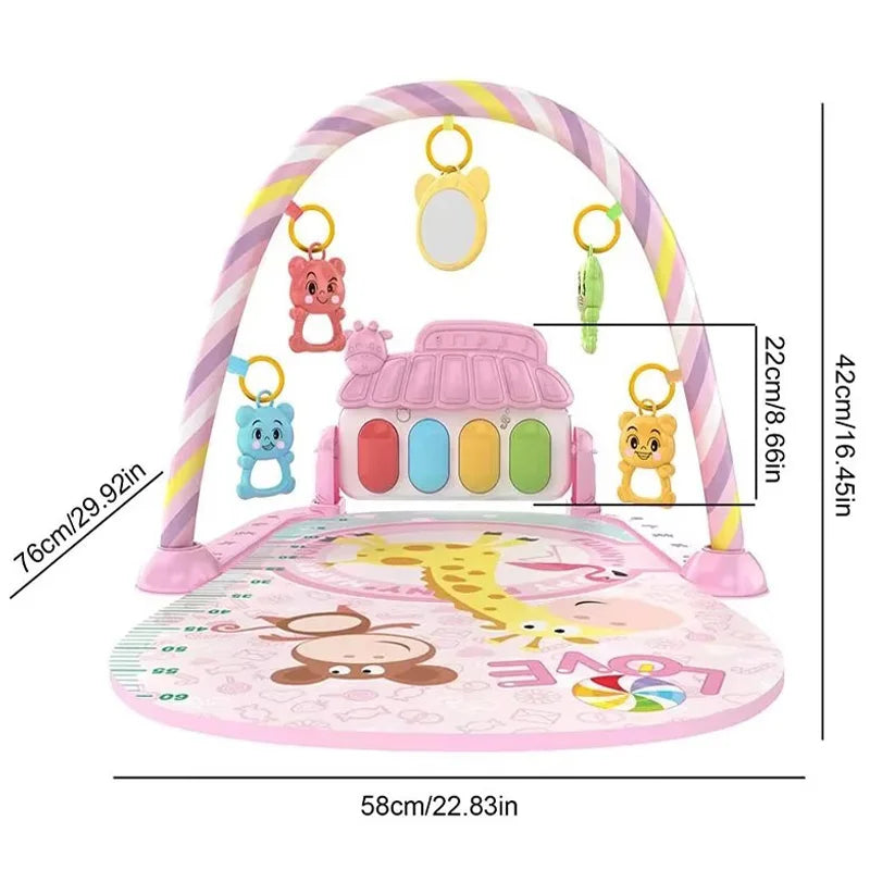 Baby Newborn Toddler Pedal Piano Musical Fitness Gym Play Mat