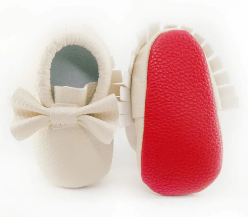 Kids NewBorn Bowknot Leather Anti-slip First Walkers