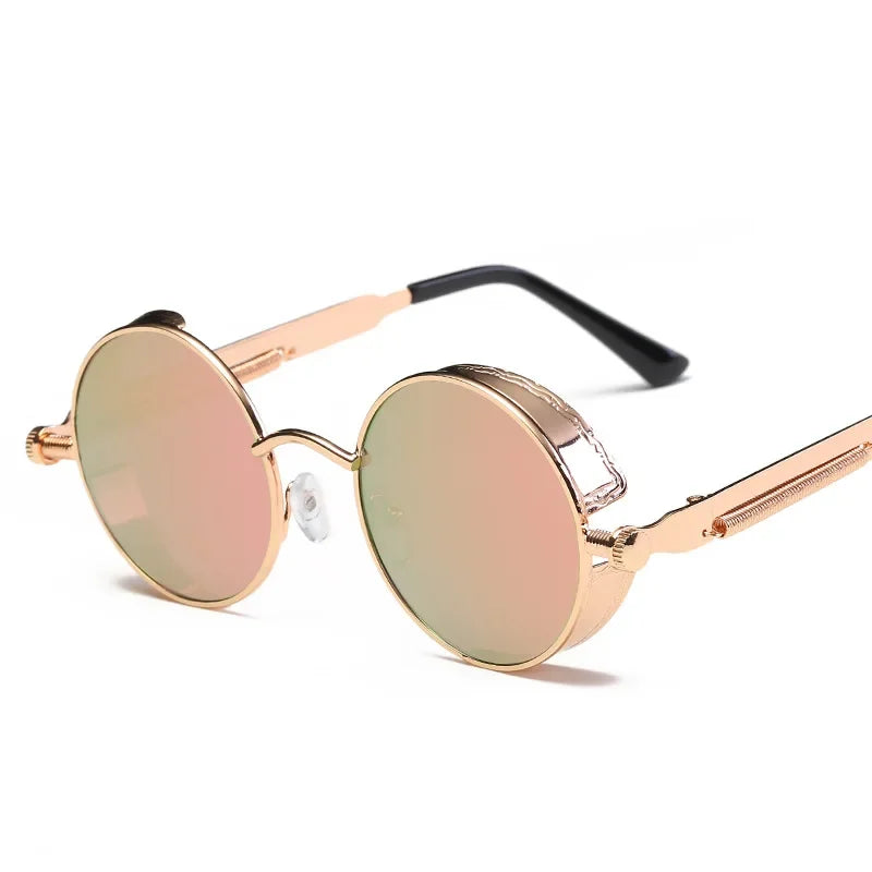 Women Vintage Round Metal Frame Sunglass UV400