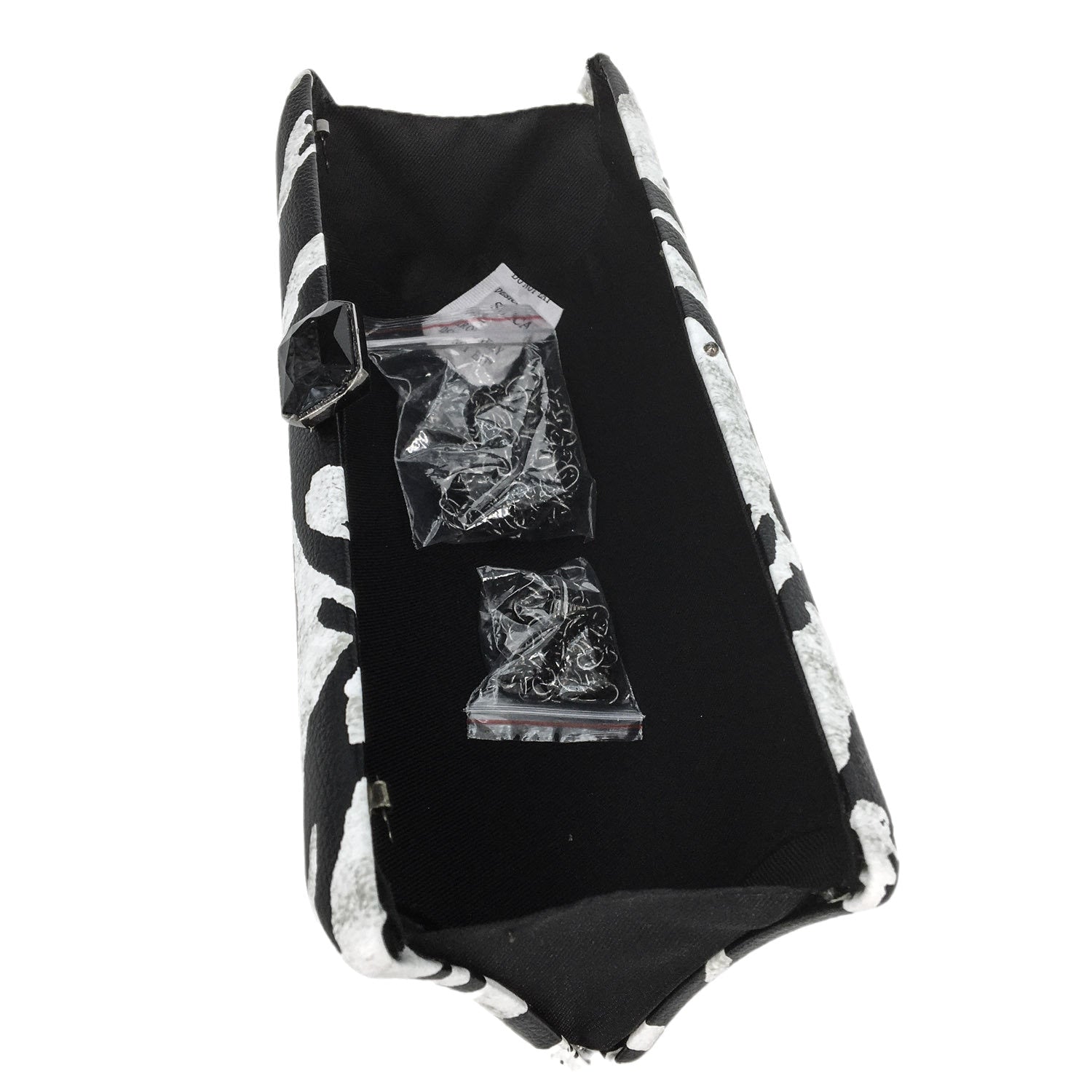Women Boutique Zebra Pattern Evening Chain Handbags