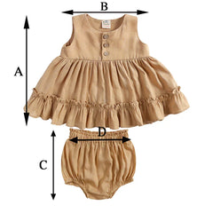 Baby Girls Princess Party Ruffle Dress + Shorts Outfit