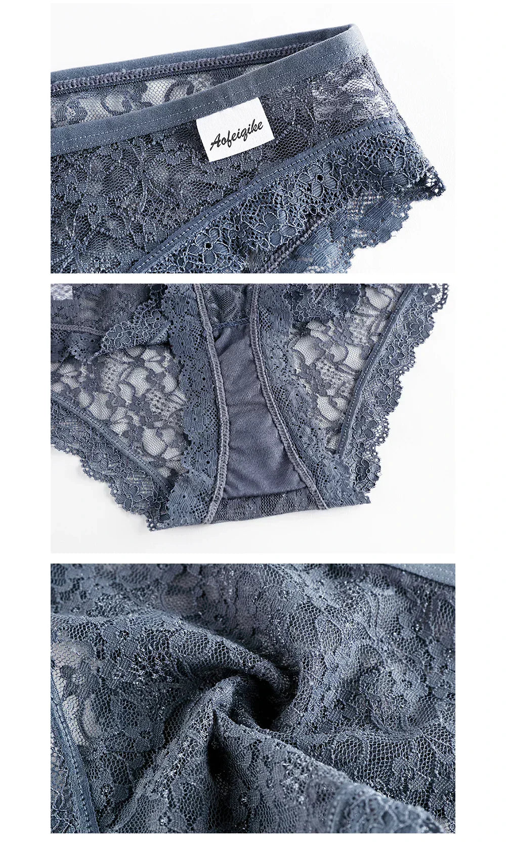 Women Low Rise Panties Transparent Lingerie