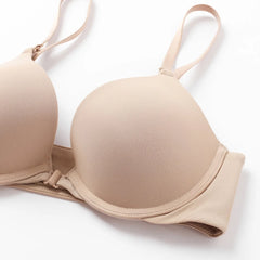 Women Casual Thin Padded Underwire Bra+ Panties Set