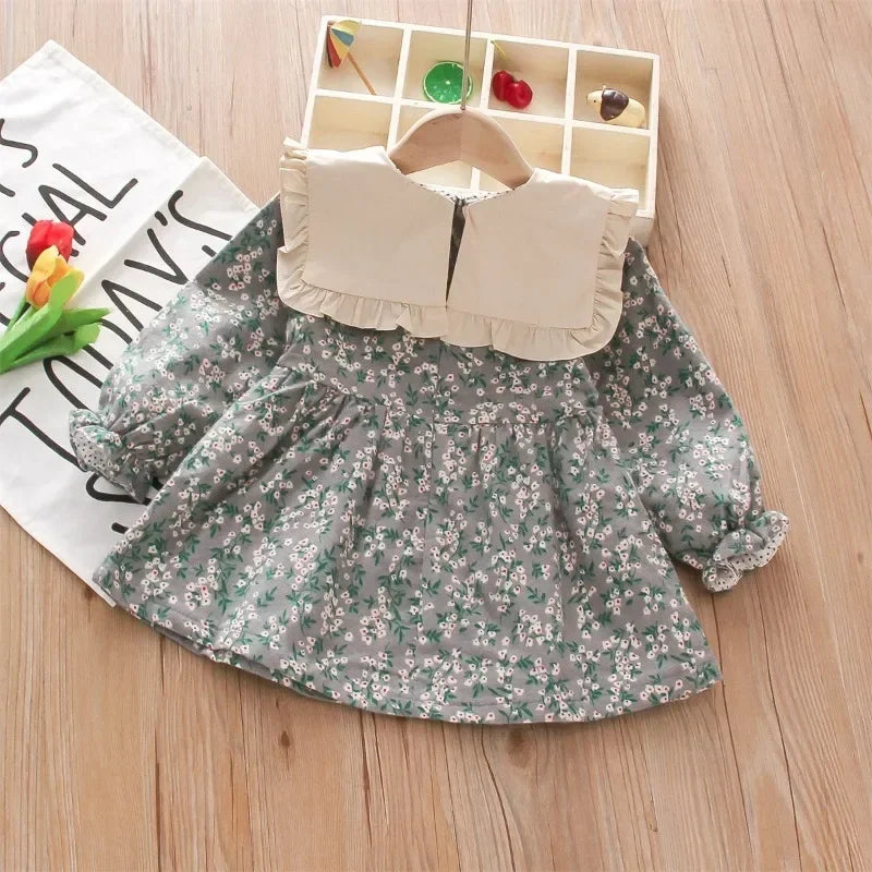 Newborn Baby Girls Floral Princess Cut Dresses