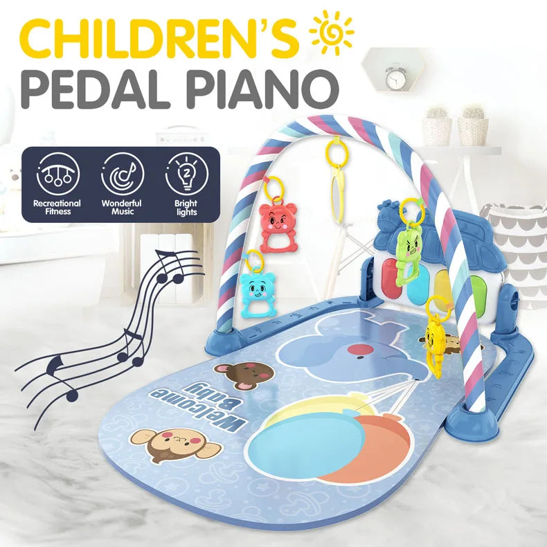 Baby Newborn Toddler Pedal Piano Musical Fitness Gym Play Mat