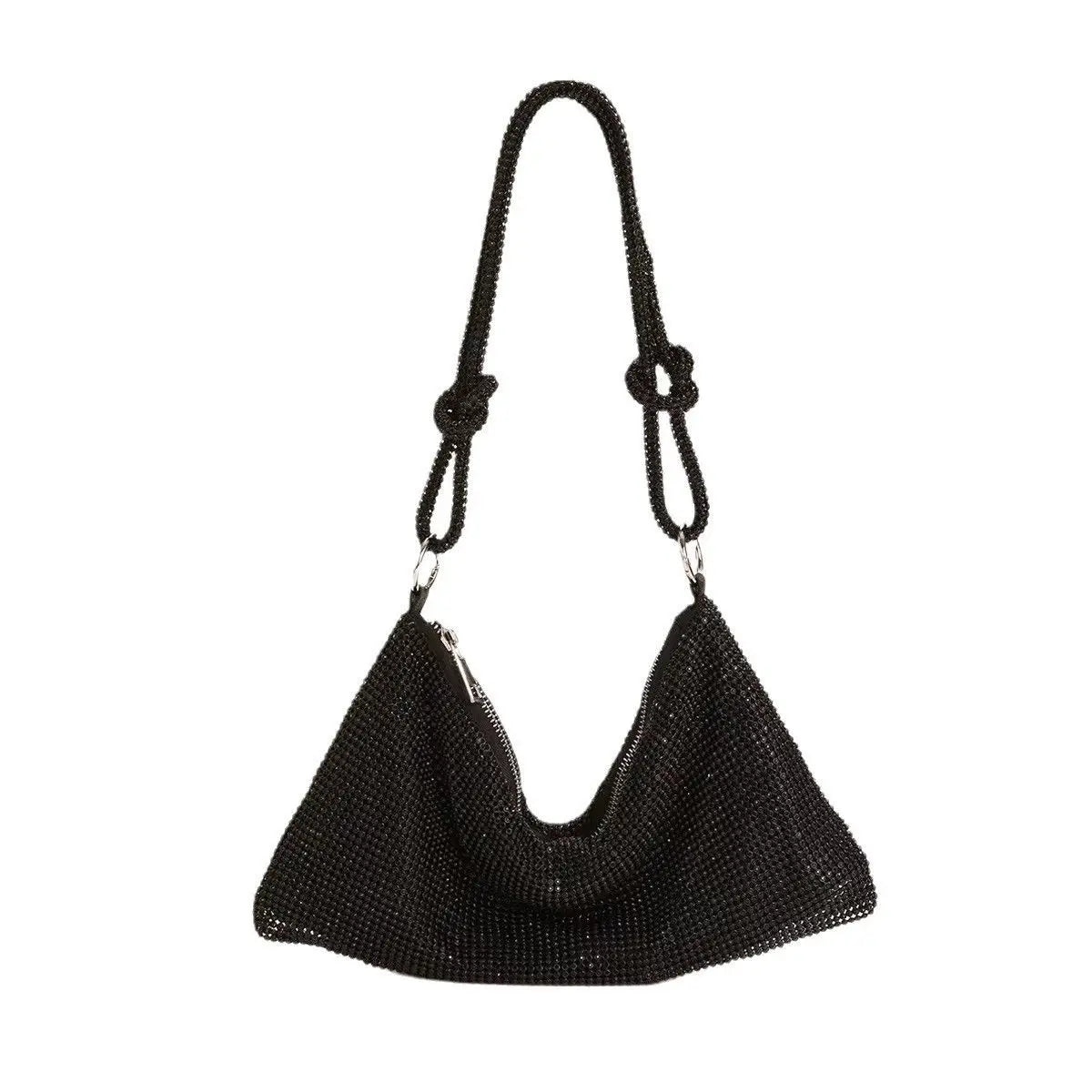 Accessories Women Rhinestones Ruched Evening Purses
