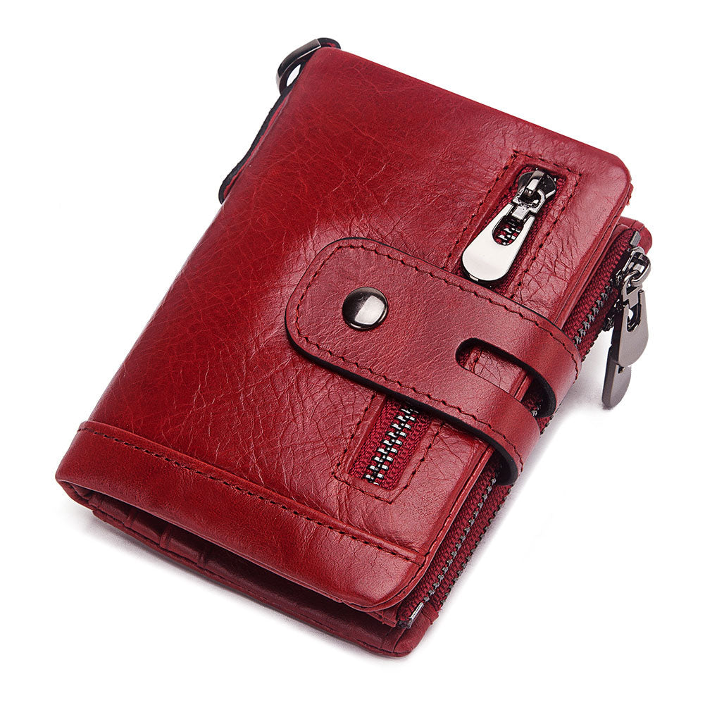 Men Cowhide Genuine Leather Wallet Coin Purse