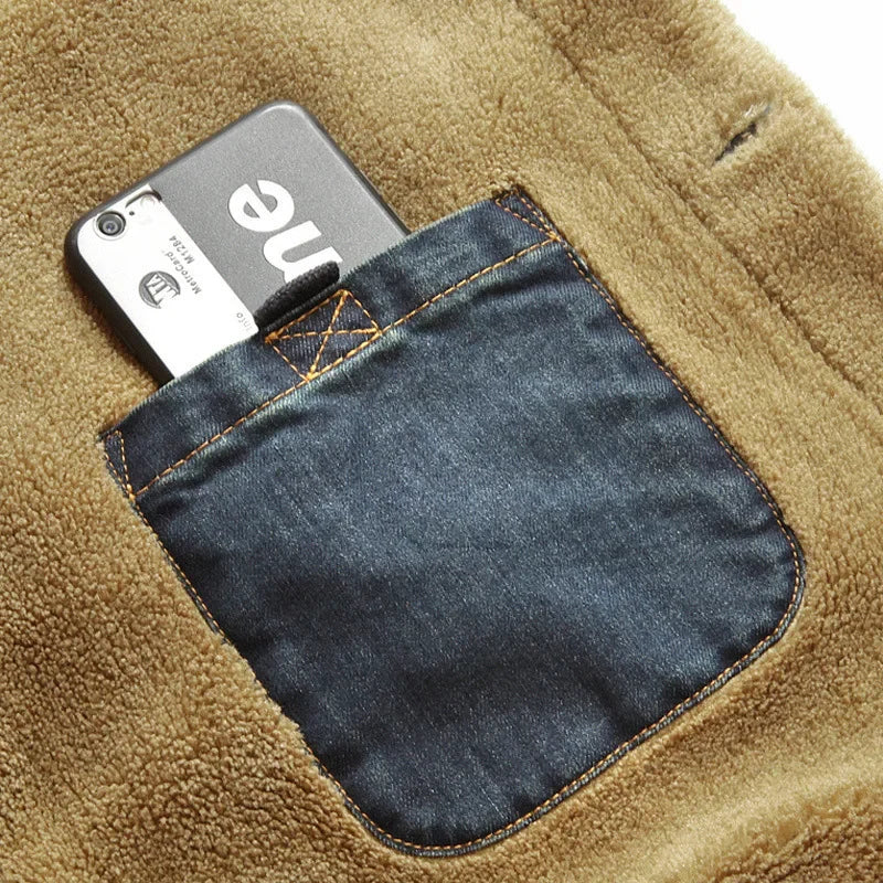 Men Casual Denim  Multi-pockets Jacket