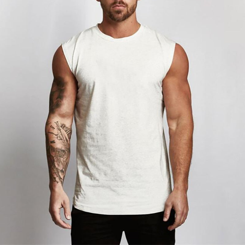 Mens Activewear Cotton Sleeveless Tank Tops